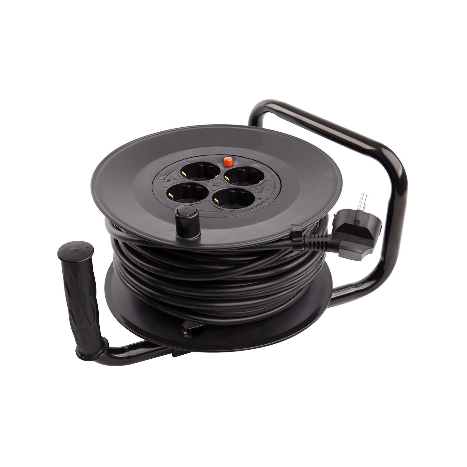Przedłużacz Bębnowy z Kablem 50m 3x1.5mm z Systemem Anti-Twist  - widok szczegółowy
