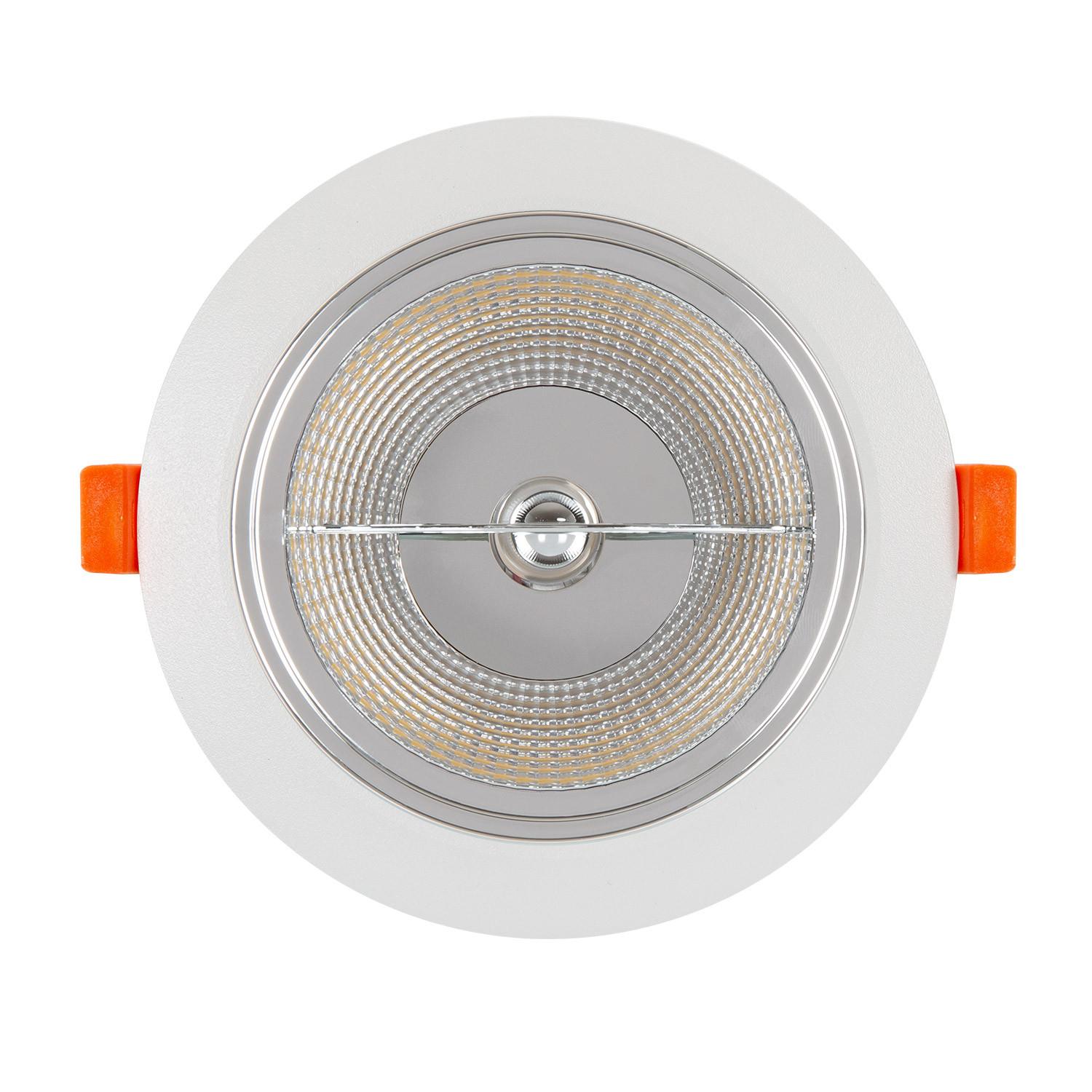 Obudowa Downlight Wpuszczana Okrągła Nastawna do Żarówki GU10 AR111 Średnica Ø125mm - widok 2