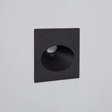 LED Wandeinbauleuchte Außen 3W Quadratisch Aluminium Schwarz Coney