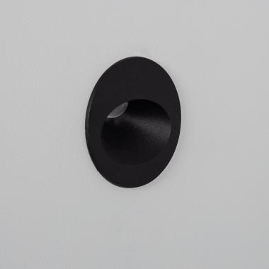 Segnapasso per Esterni LED 3W Incasso a Parete Circolare Nero Coney