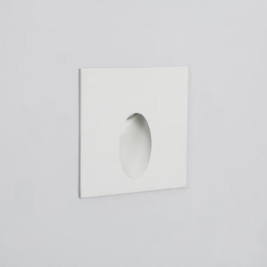 Ellis Square 3W Outdoor Recessed LED Wall Light White
