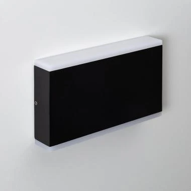 Applique Murale Extérieure LED 10W Aluminium Éclairage Double Face Rectangulaire Noir Hera