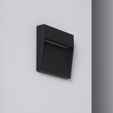 Kinkiet Ścienny LED 4W Aluminiowy Kwadratowy Jade Czarny