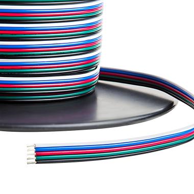 100m Role Ploché Elektrické Kabelové Hadice 0.5mm² pro LED Pásky