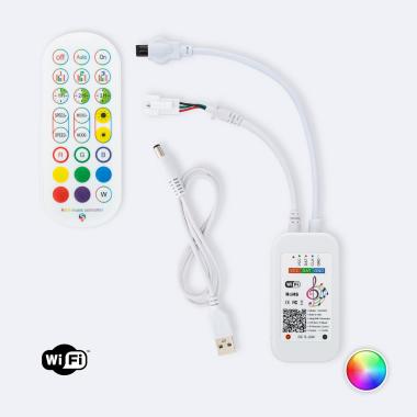 Controller Dimmer WiFi LED Strip RGB Digital SPI 5-24V DC IR Afstandsbediening