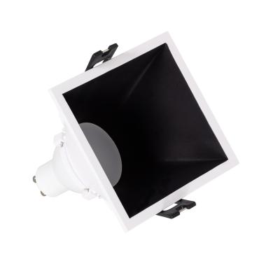 Square Tilting 6W LED Downlight 85x85mm Cut Out 45º GU10 Low UGR PC