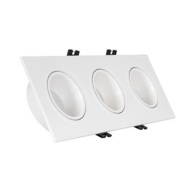 Downlight Einbaustrahler Eckig Schwenkbar GU10 6W Schnitt 75x235 mm PC