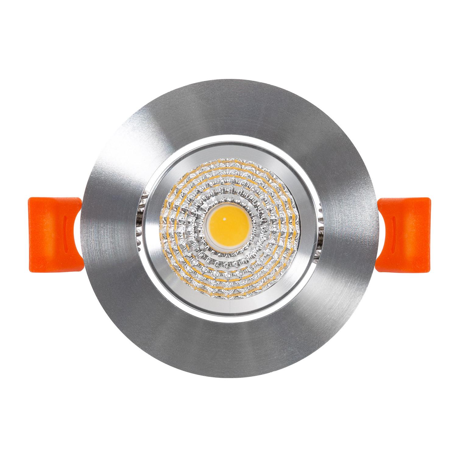 Oczko Downlight LED 5W COB Nastawne Okrągłe Srebrne Średnica Wycięcia Ø55 mm CRI90 Expert Color Anti Flicker - widok szczegółowy