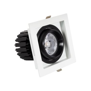 Square 12W 360º Adjustable COB CRI90 Expert Colour LED Downlight 100x100mm Cut Out No Flicker