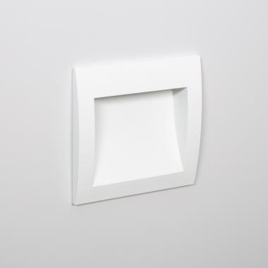 LED Wandeinbauleuchte Außen 4W Quadratisch Aluminium Weiß Natt