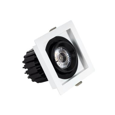 Square Adjustable 360º 7W LED Downlight 82x82mm Cut Out Expert Colour COB CRI90 No Flicker