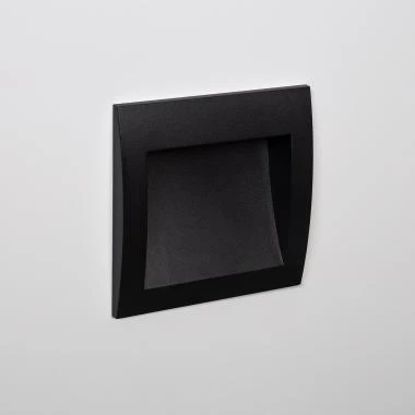 Balise LED Extérieure 4W Encastrable  Carrée en Aluminium Natt Noire