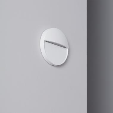 Wandlamp Jade van aluminium Rond LED 4W Wit
