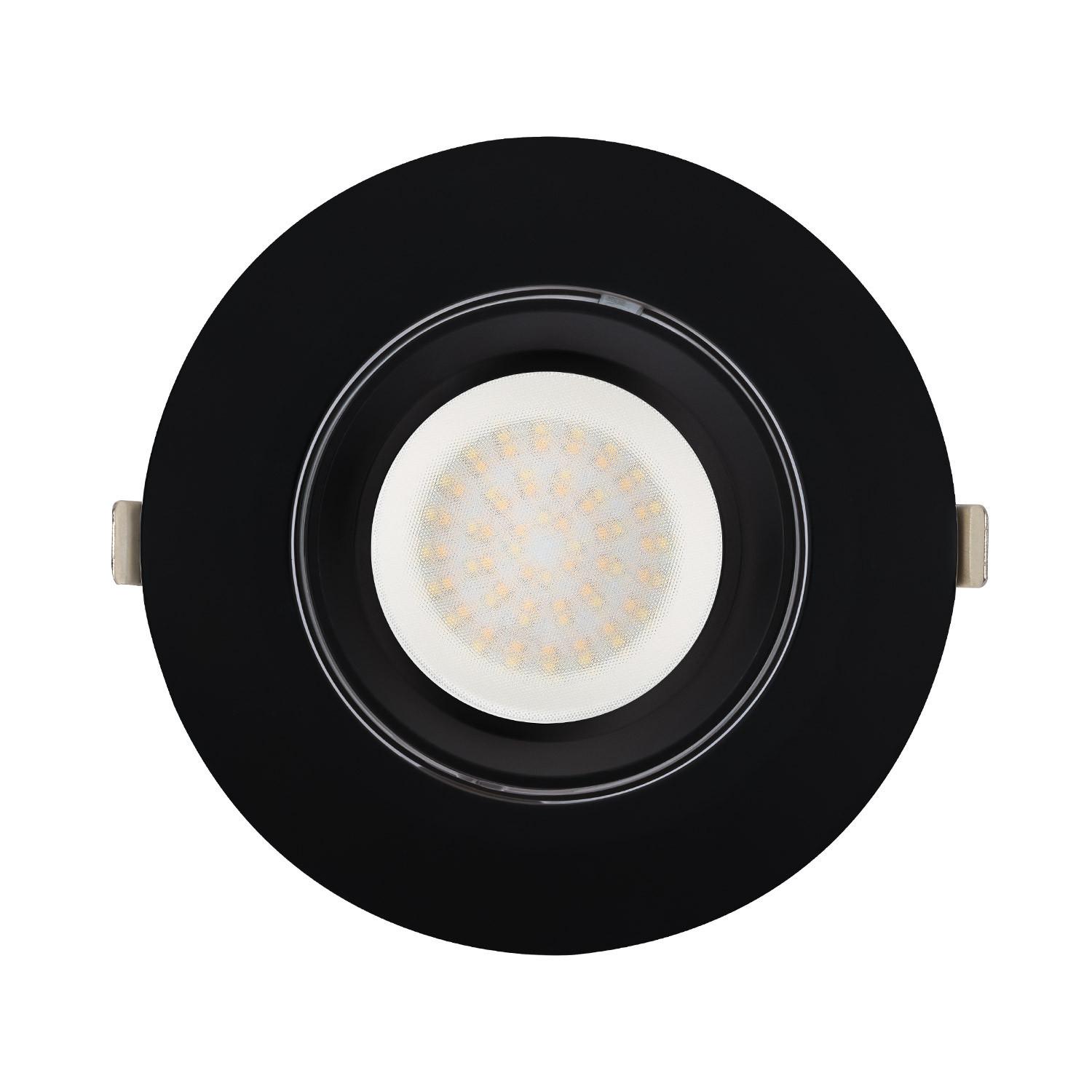 Reflektor Downlight Nastawny Okrągły LED 48W Chip OSRAM 120 lm/W CCT Czarny LIFUD No Flicker - widok 2