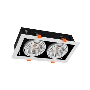 Faretto da Incasso LED 24W Rettangolare Kardan AR111 Foro 325x165 mm