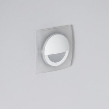 Balise Murale LED encastrable 3W Aluminium Carrée Blanche Occulare