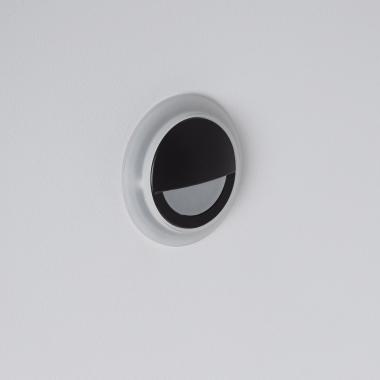 LED-Wandleuchte 3W Einbau Rund Schwarz Occulare