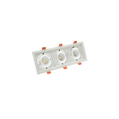 Faretto da Incasso LED 3x10W CREE-COB Orientabile Madison  (UGR 19) Taglio 295x110mm LIFUD