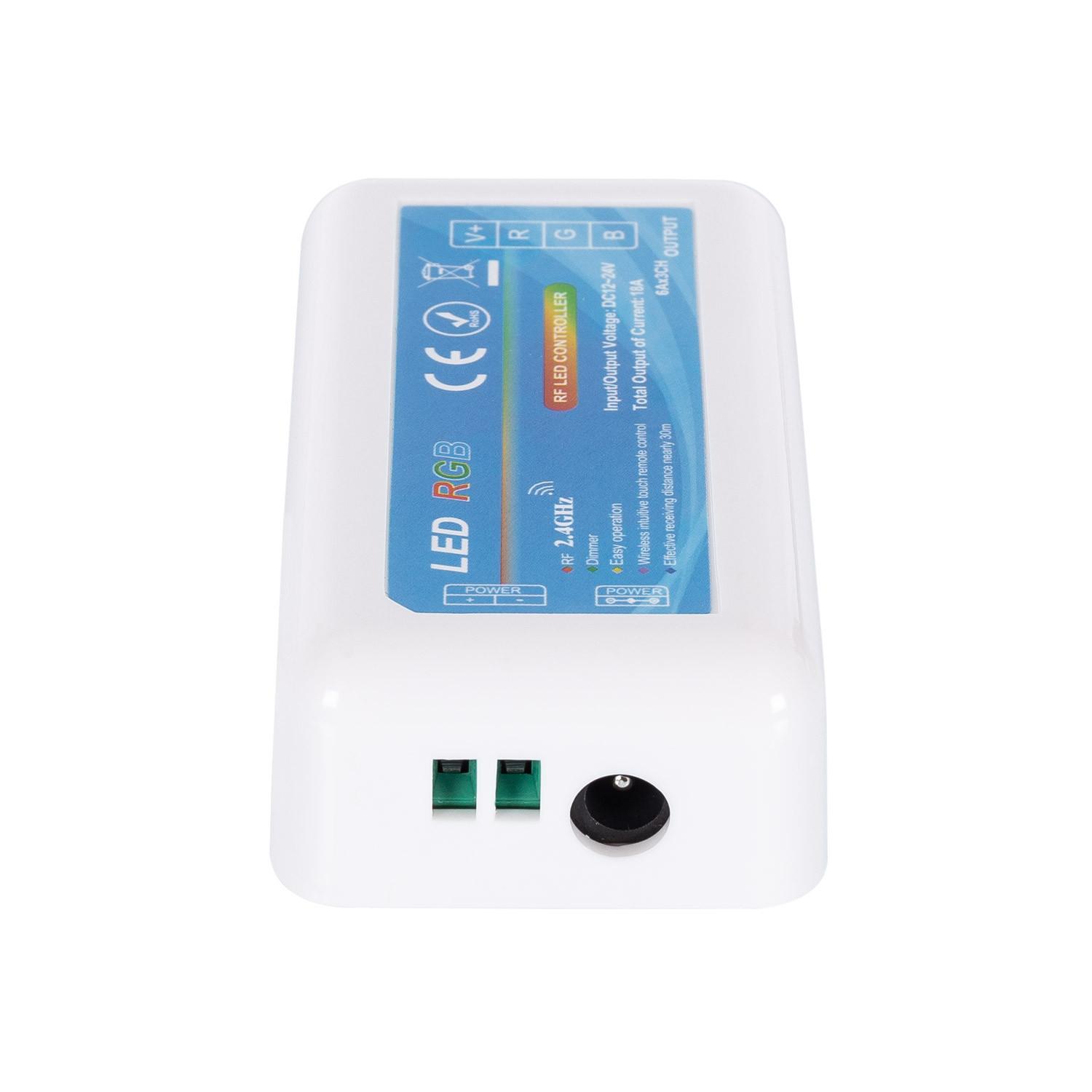Sterownik Ściemnialny RGB 12/24V DC z Pilotem RF 4 Strefy - widok 2