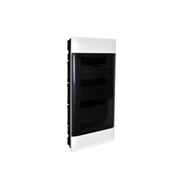 Modulaire inbouwkast Practibox S  voor conventionele scheidingswanden met transparante deur 4 × 18 modules LEGRAND 137059