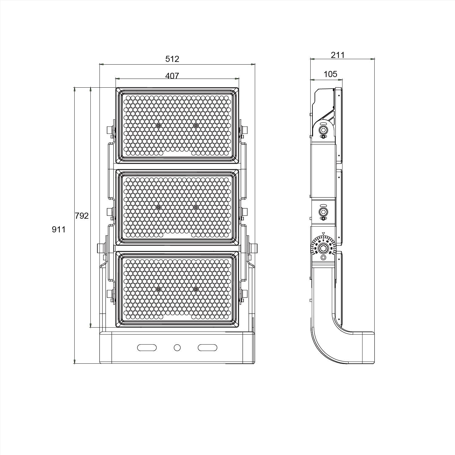 Naświetlacz LED 1550W Arena 140lm/W INVENTRONICS Ściemnialny 1-10V LEDNIX - widok 3