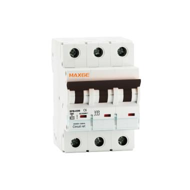 Disjoncteur Industriel 3P-10kA 10-63A Courbe C MAXGE