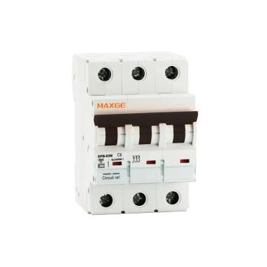 Interruttore Magnetotermico Industriale 3 Poli, 10-63 A, 10 kA, Curva C, MAXGE