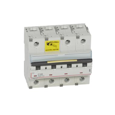 Wyłącznik Magnetotermiczny Przemysłowy 4P 80-125A 10/16kA Curva C LEGRAND DX³ 409362