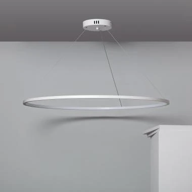 Lampada a Sospensione a LED da 28 W in Alluminio con CCT Selezionabile, Modello Big Ivalo, Ø 1 metro