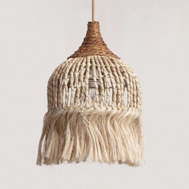 Pendelleuchte Rattan und Ramie Kempo Nabir ILUZZIA