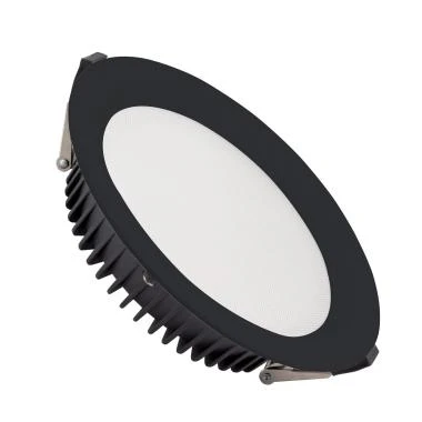 Downlight LED 40W SAMSUNG New Aero Slim 130 lm/W Mikropryzmatyczny (UGR17) LIFUD Czarny Ø200mm
