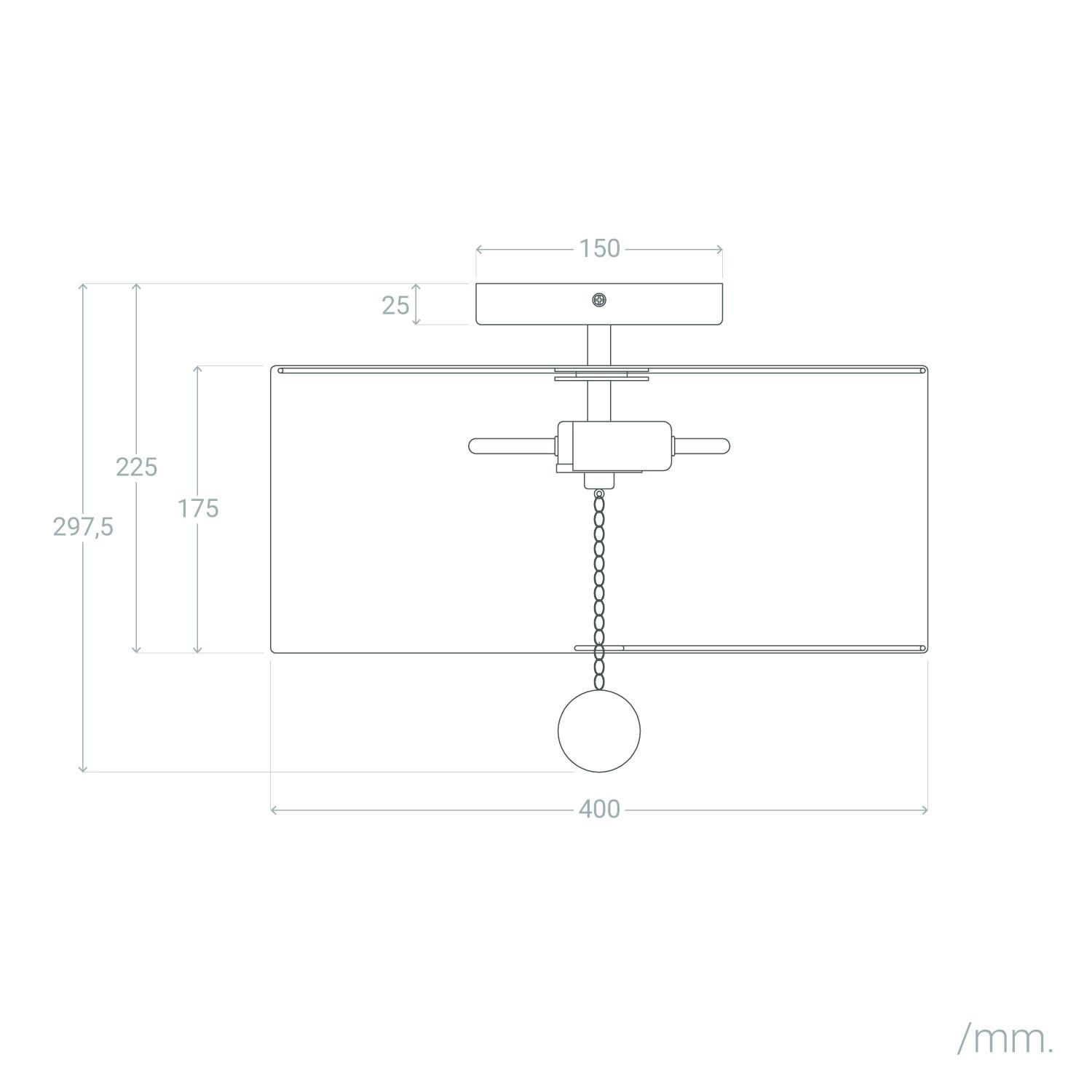 Lampa Sufitowa Sznur Naturalny Modigliani - widok prezentacyjny