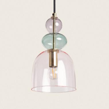 Pendelleuchte Metall und Glas Baudelaire