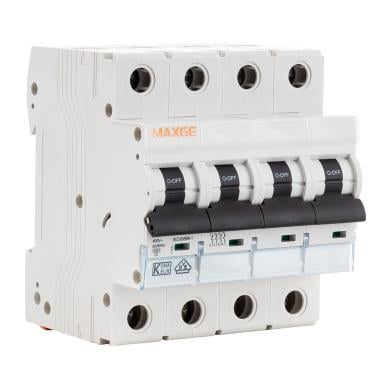 Interruttore Magnetotermico Industriale MAXGE 4P 10-63A 10kA Curva C