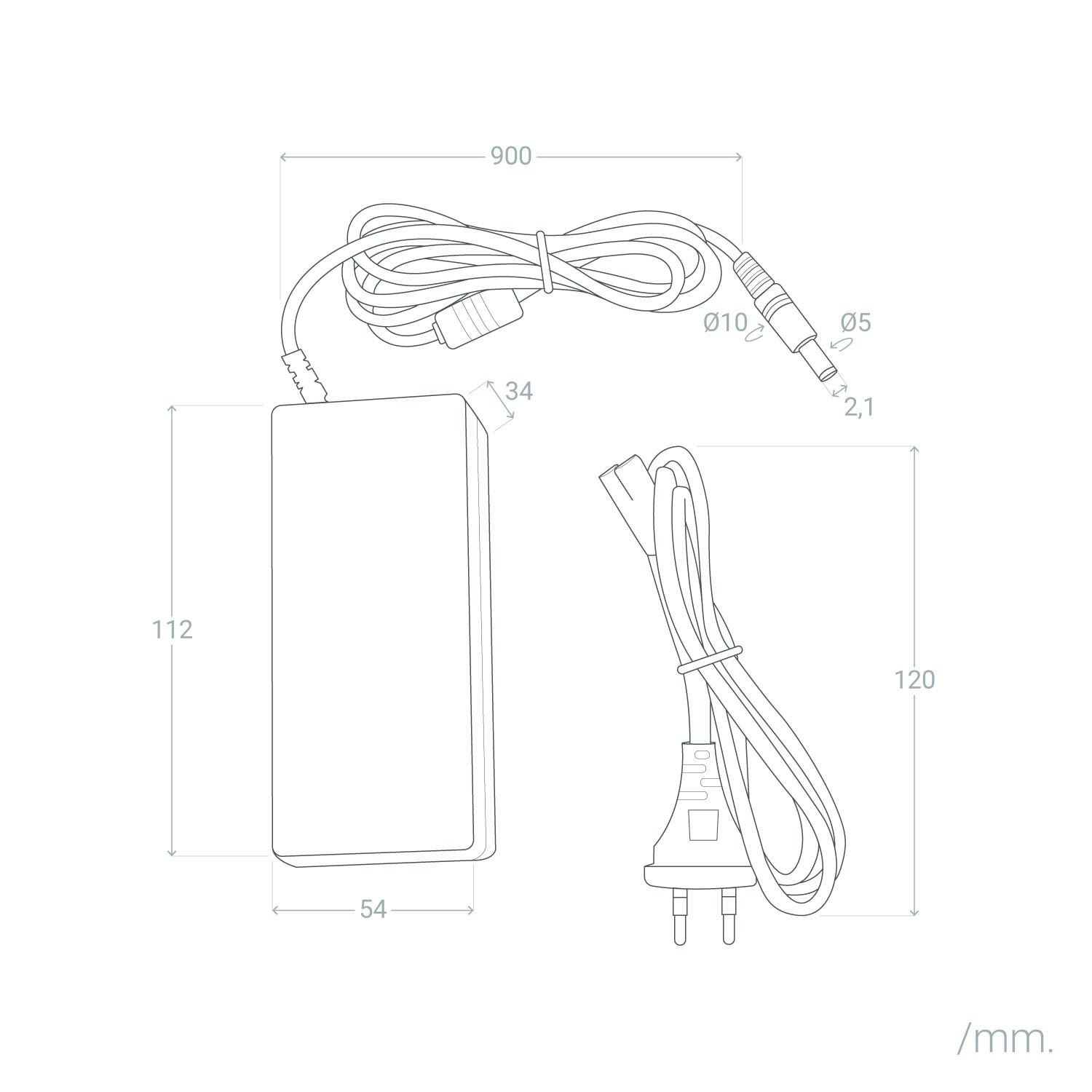 Transformator 24V DC 36W 1.5A - widok szczegółowy
