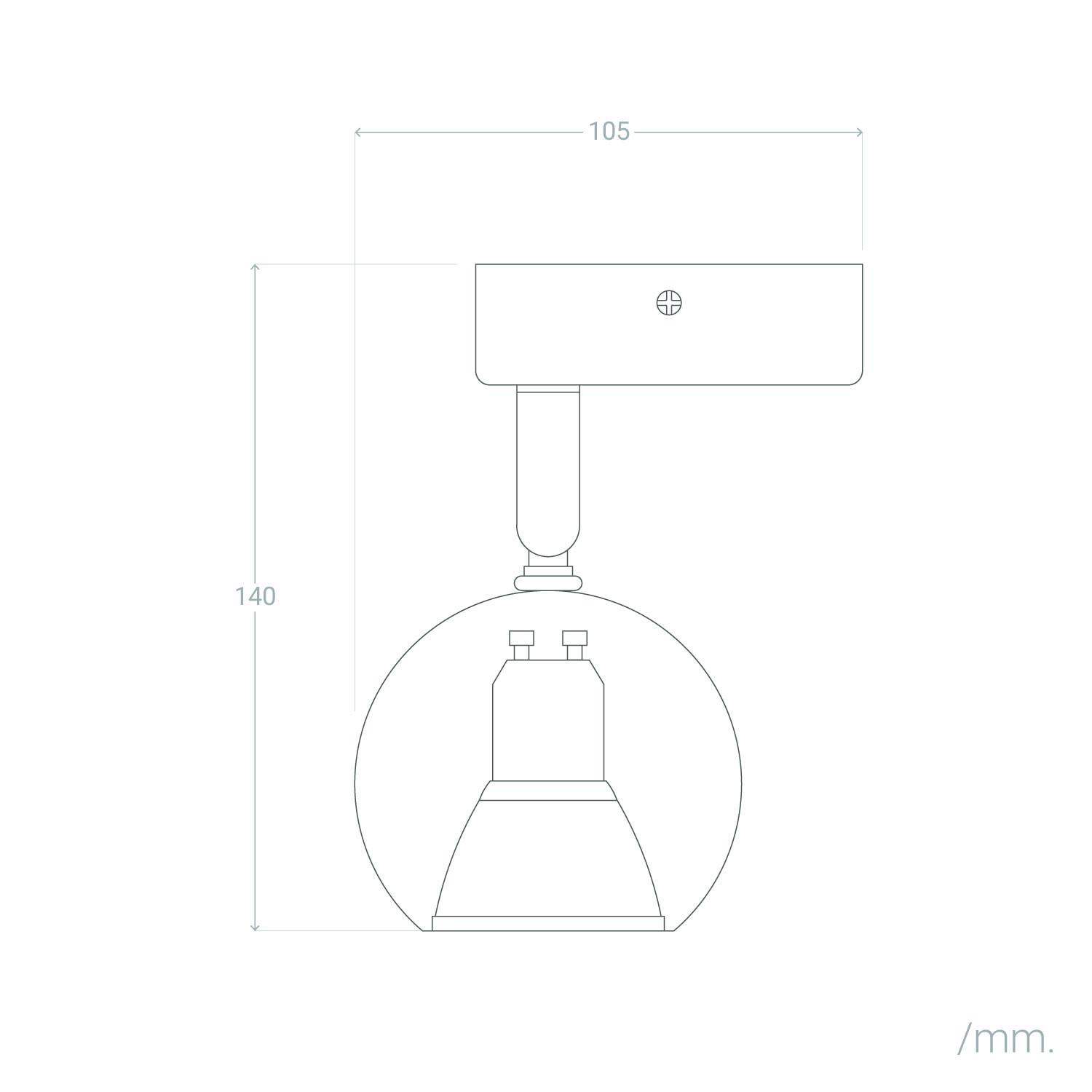 Lampa Ścienna Aluminiowa Nastawna Ates 1 Reflektor Biały - widok 3