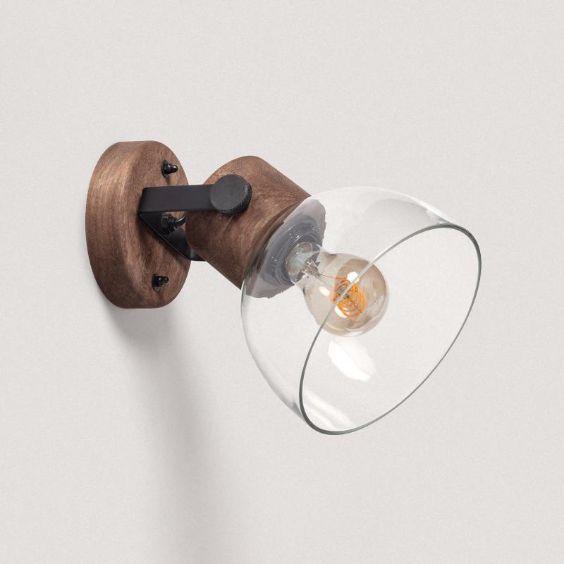 Dallas Wood & Glass Wall Lamp ILUZZIA