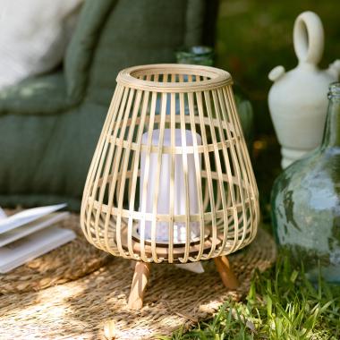 Tripoli Rattan Portable LED Table Lamp