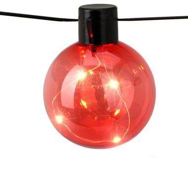LED RGB Girlande für draußen mit 10 Glühbirnen Jarli 7,5 m
