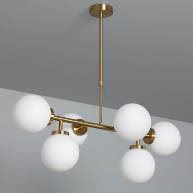 Pendelleuchte Metall und Glas Lautrec