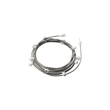 Catenaria da Esterni Lumet System 12.5m con 10 Portalampade E27 Bianco CATE27B125 CREATIVE-CABLES