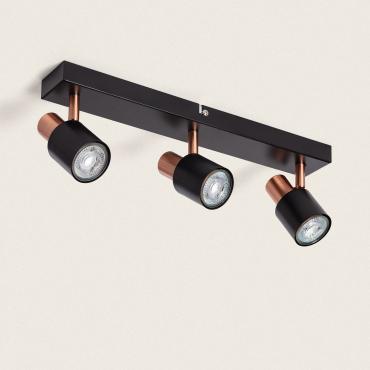 Lampada da Soffitto Orientabile 3 Faretti Bianca Cora - Ledkia