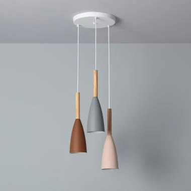 Hanglamp Aluminium en Hout Rain