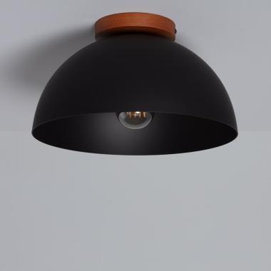 Lampa Sufitowa Aluminium i Drewno Gádex