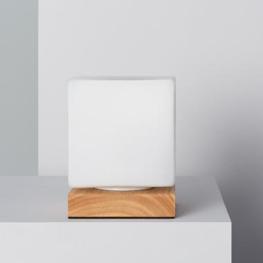 Retilles Wooden and Glass Table Lamp