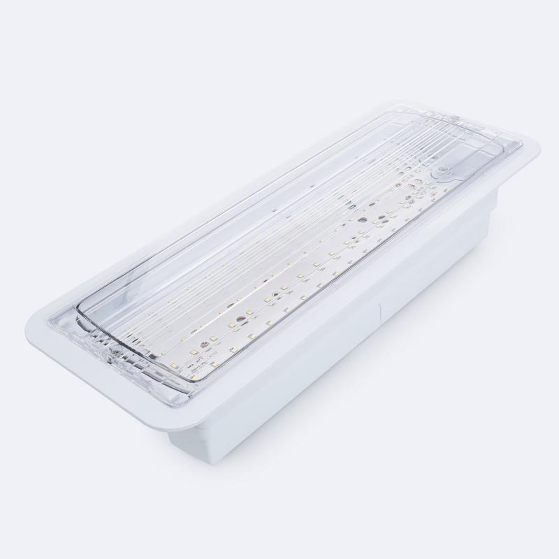 Luce di Emergenza LED a Incasso 160lm Permanente/No Permanente Foro 155x400 mm 