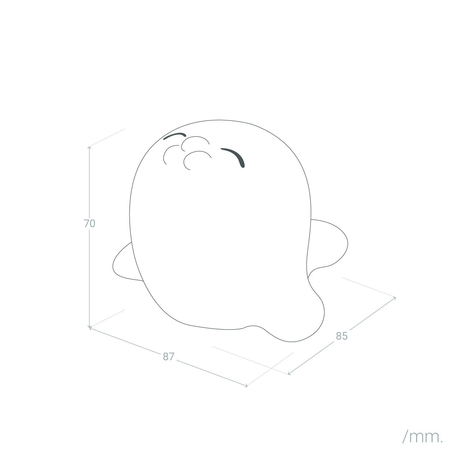 Lampka Nocna Dla Dzieci LED Foka RGB Silikonowa IP67 - widok prezentacyjny