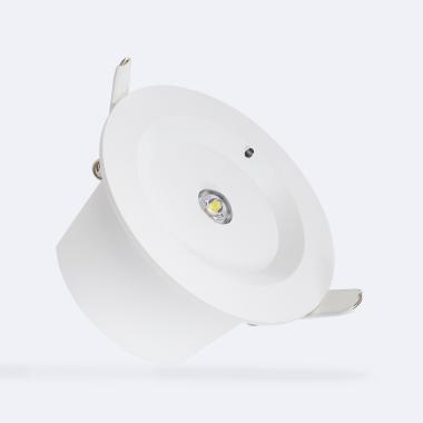 LED-Notleuchte zum Einbauen 120lm Nicht Permanent Rund Schnitt Ø95mm 