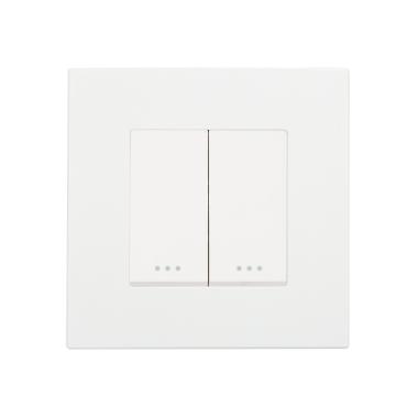 Dubbele drukknopschakelaar met Frame PC Modern