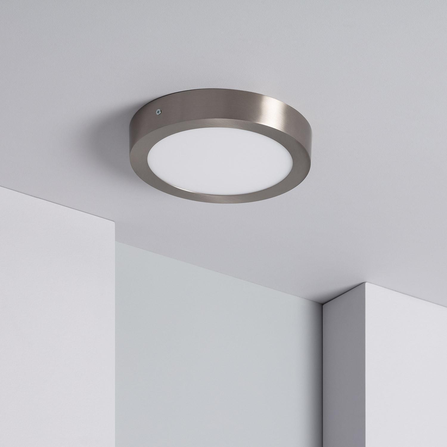 Plafon LED 18W Okrągły Drewniany Ø225 mm Silver 